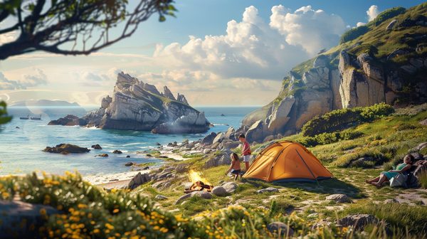 Escapade familiale au camping en Bretagne au bord de mer